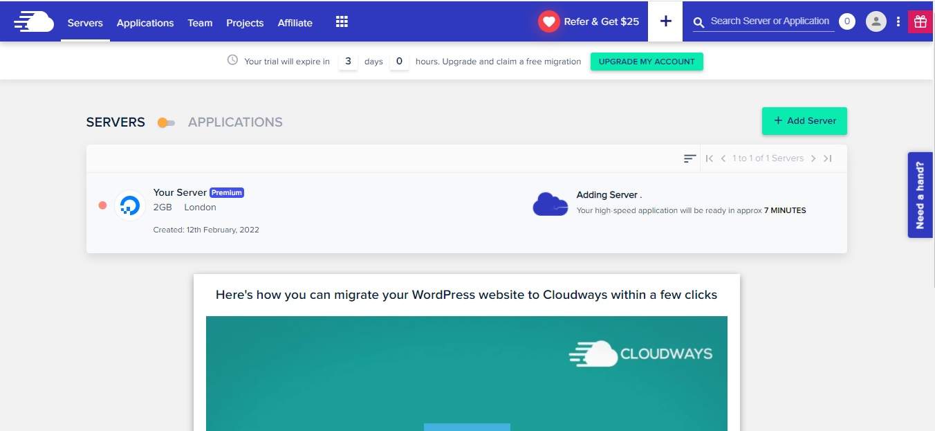 Cloudways Launching Server