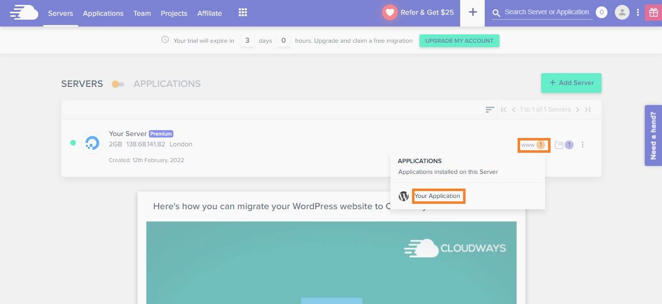 Cloudways Server and Application Ready