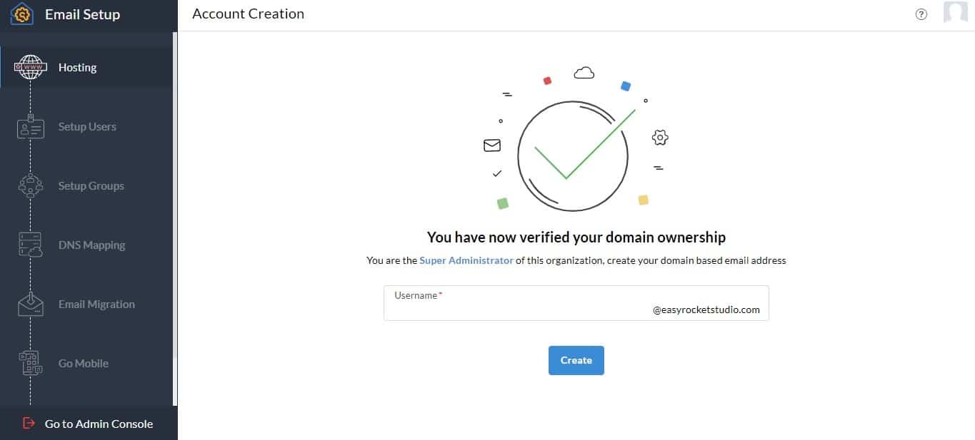 Done Verify Ownership of Your Domain