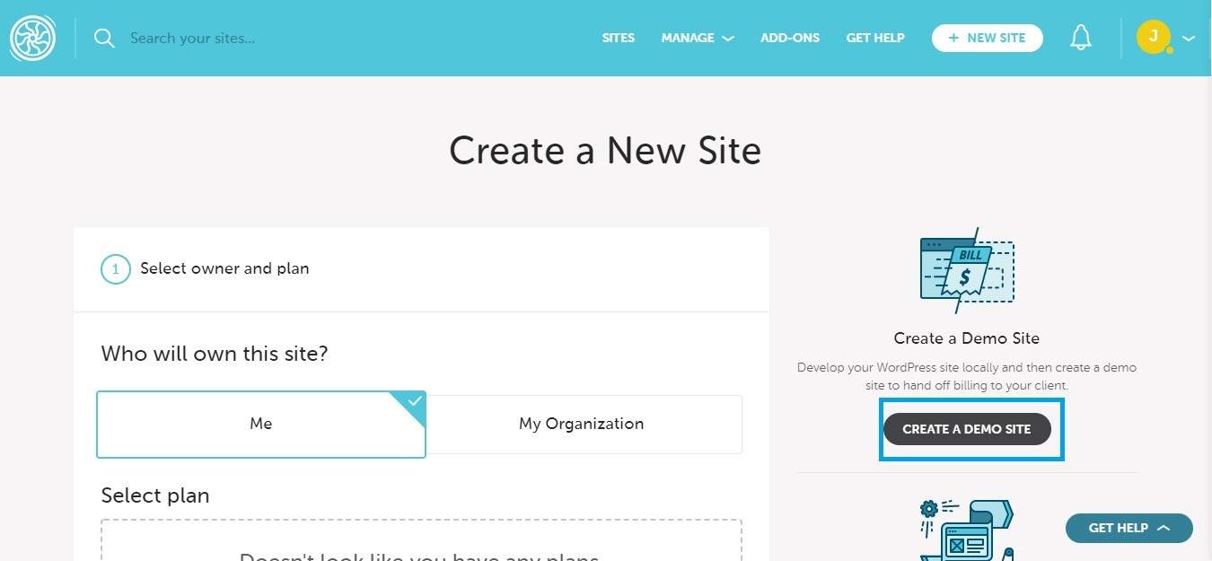 Flywheel Create a Demo Site