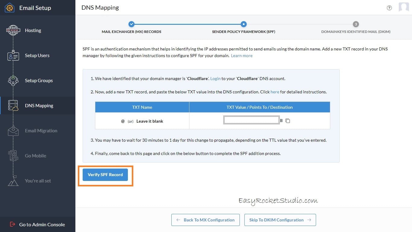 Sender Policy Framework Zoho Set Up