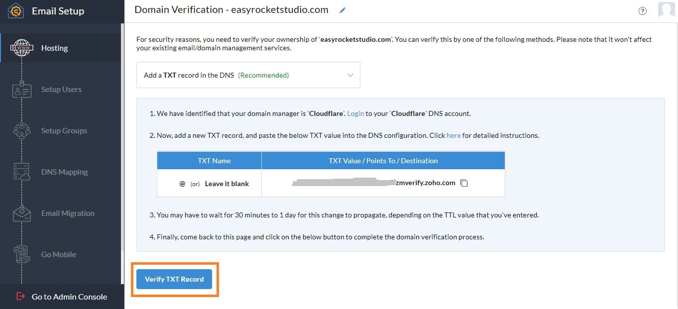 Verify Ownership of Your Domain