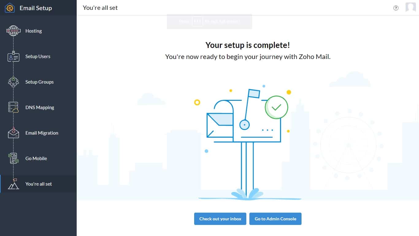 You are all set Zoho