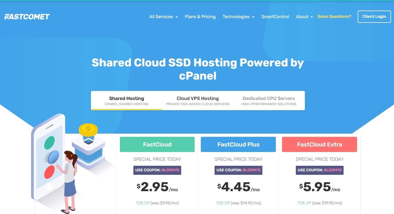 FastComet Shared Cloud SSD Hosting Powered by cPanel