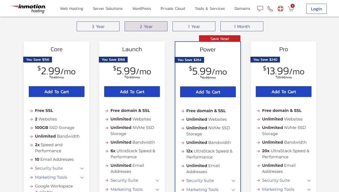 InMotion Hosting Payment Terms and Pricing