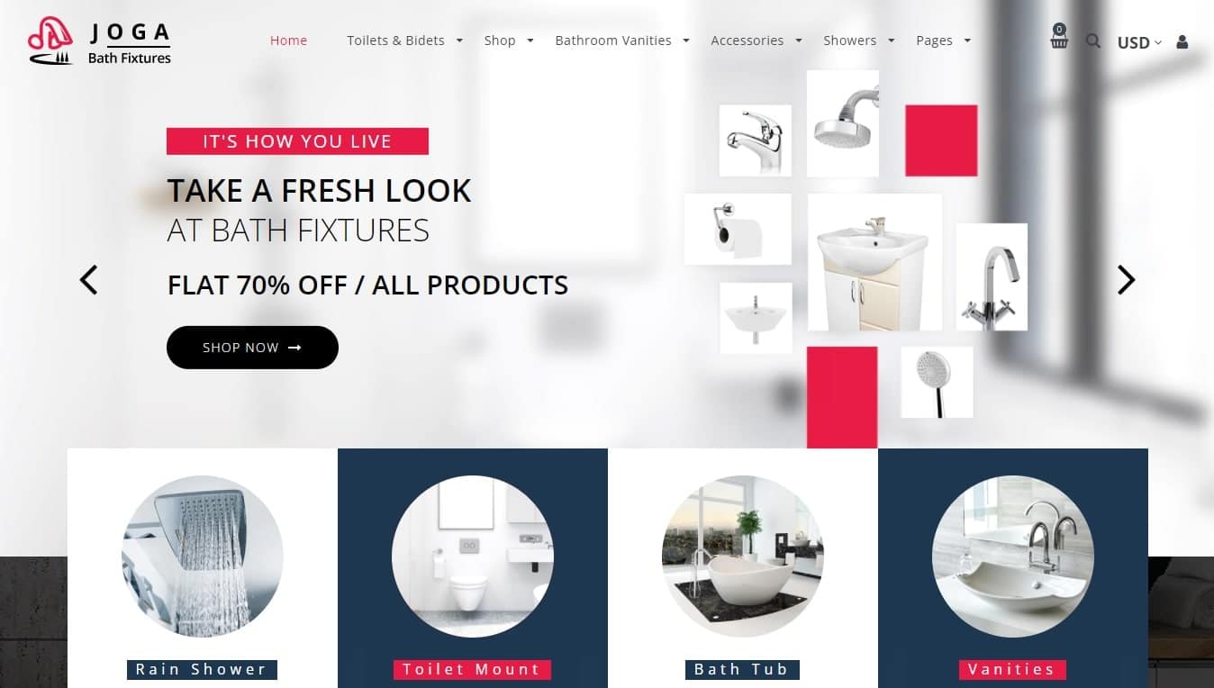 Joga - Kitchen Store, Bathroom Furniture Shopify Theme