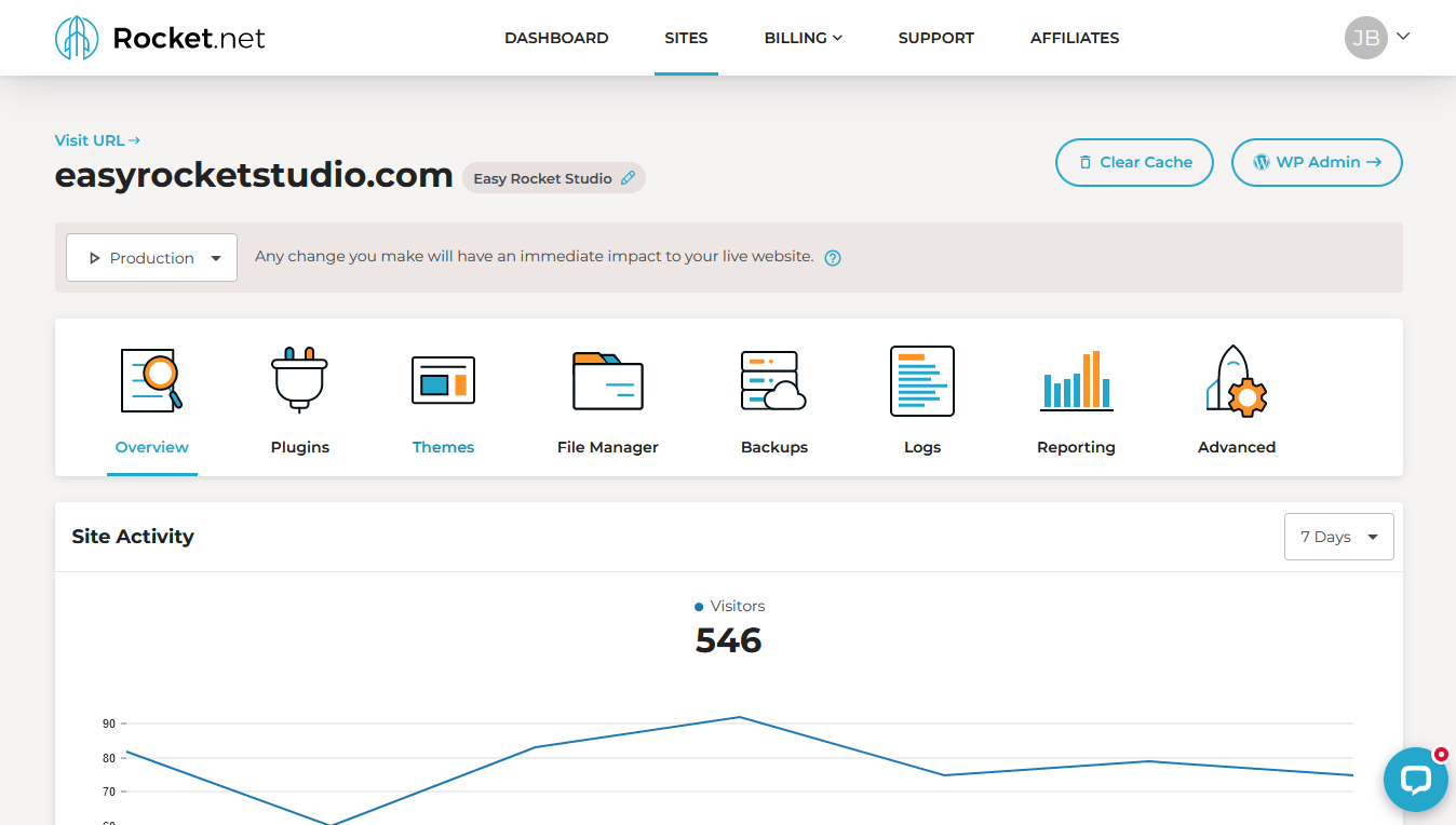 Rocket.net Control Panel