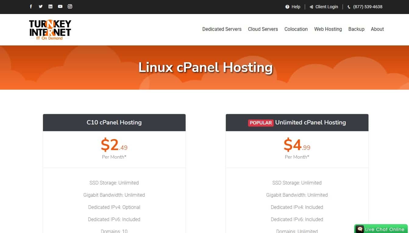 TurnKey Internet Linux cPanel Hosting