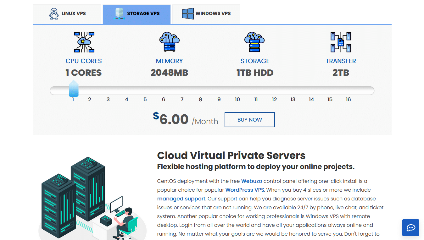 InterServer Storage VPS Pricing