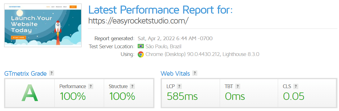 Rocket.net Brazil Speed Test