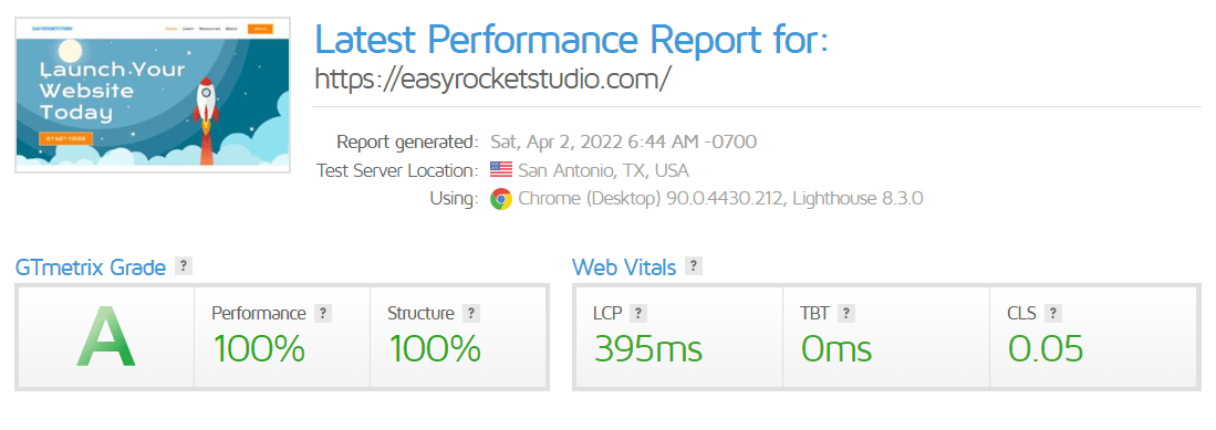 Rocket.net US Speed Test
