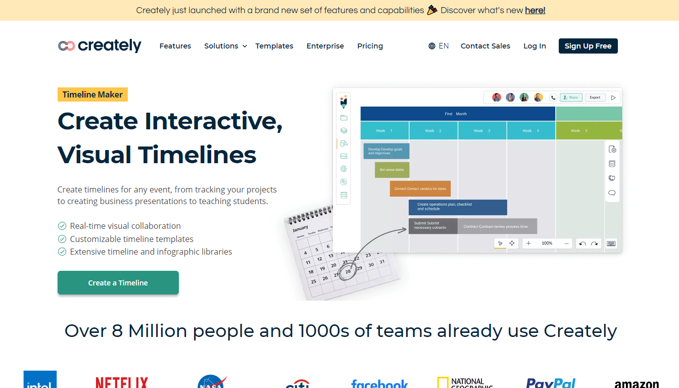 Creately Timeline Maker