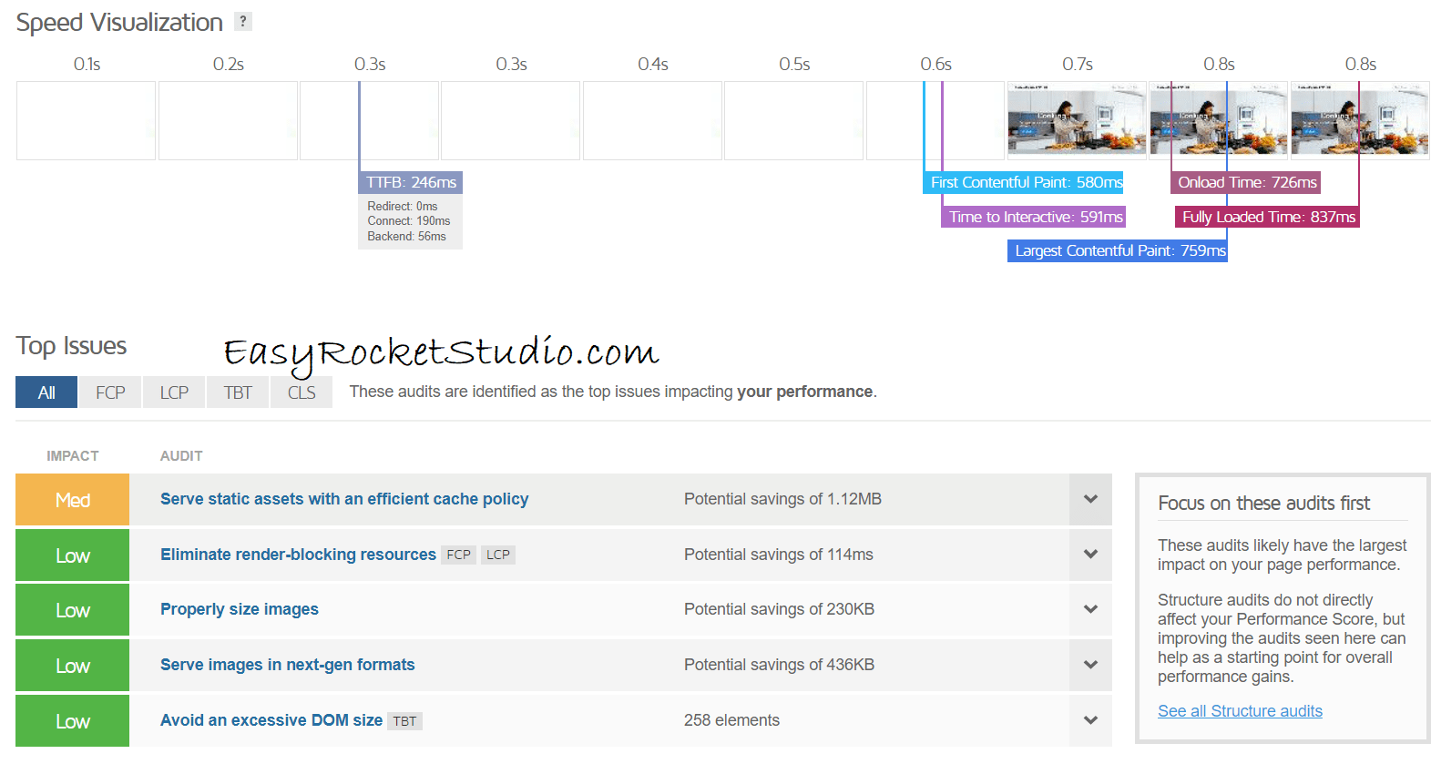 Errors GTmetrix Nexcess Test Website